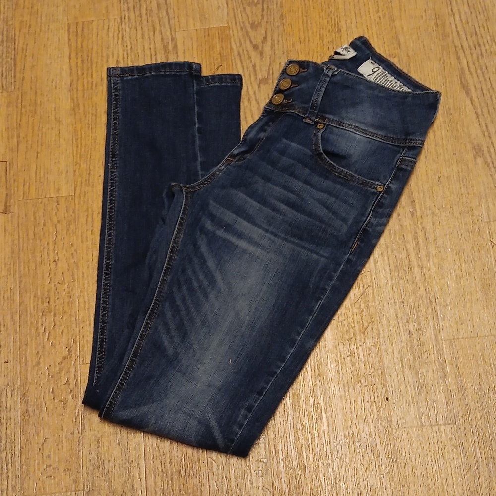Indigo Rein Skinny Ankle Blue Jeans Gem